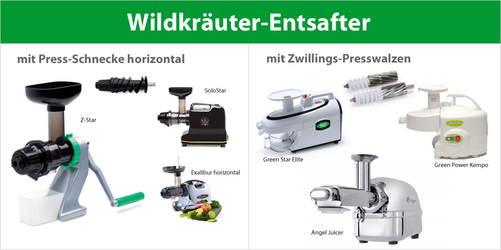 Wildkräuter - welche Entsafter sind geeignet?