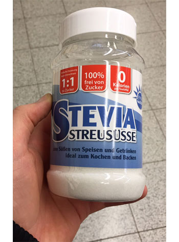 Zuckeralternative Stevia Pulver