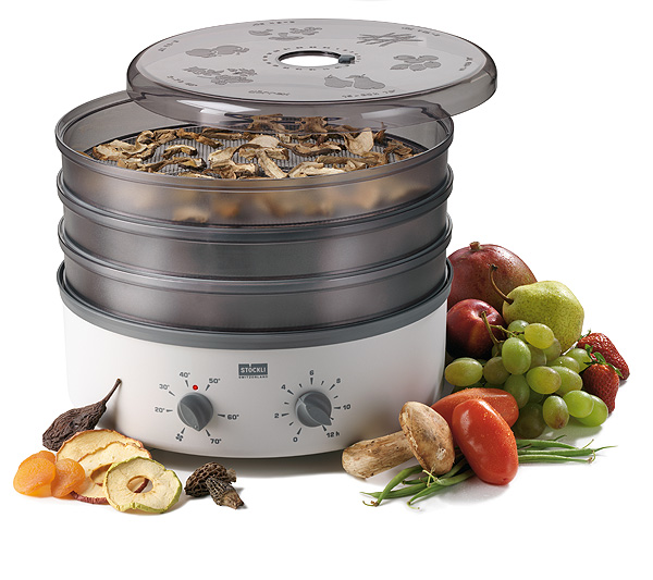 Stöckli Dörrex Dörrautomat mit Timer und mit Edelstahlgittern - Obst, Gemüse, Pilze und Kräuter dörren Stöckli Dörrex Dörrautomat mit Timer und mit Edelstahlgittern - Obst, Gemüse, Pilze und Kräuter dörren