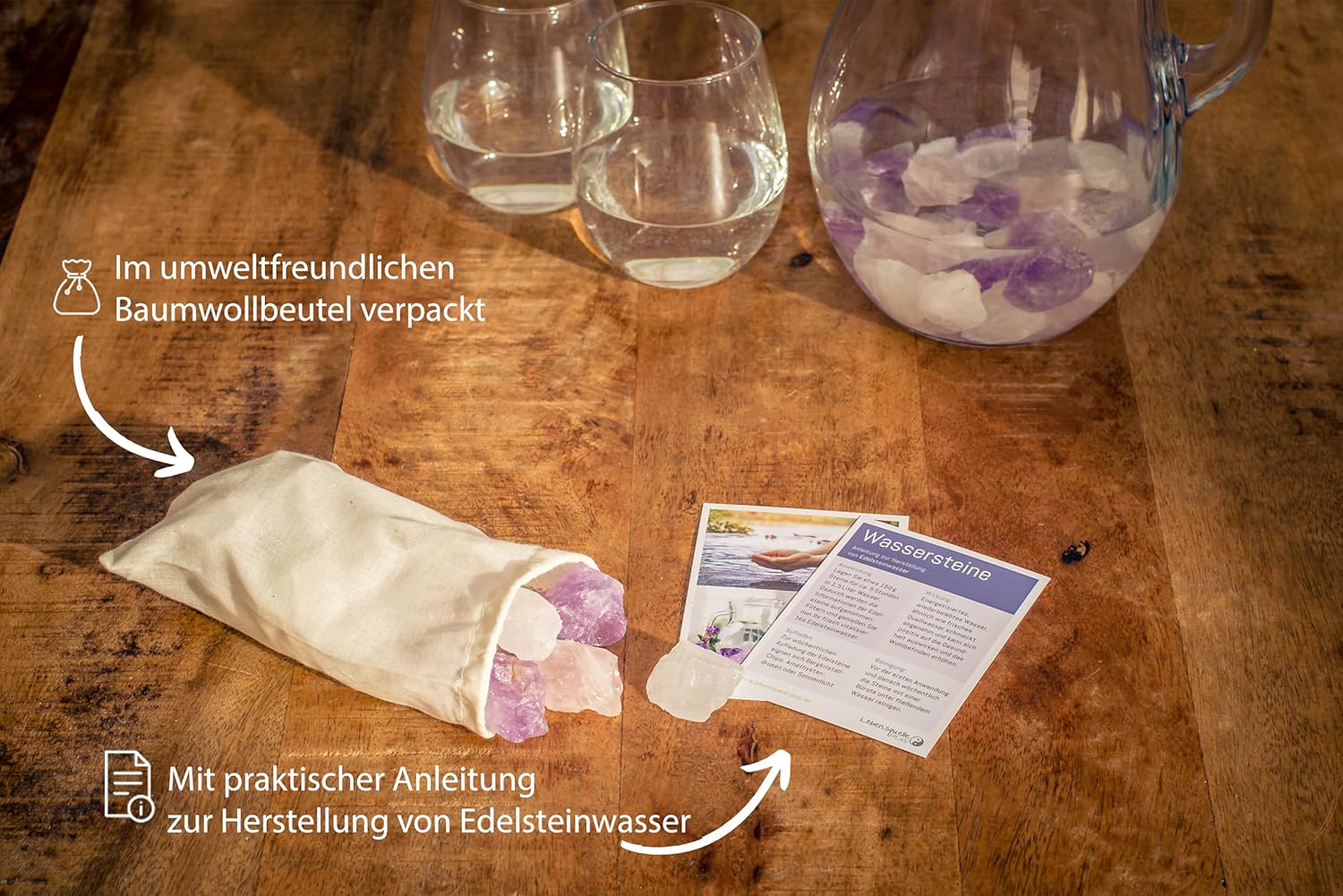 Edelsteine-Set - zur Herstellung von Edelsteinwasser
