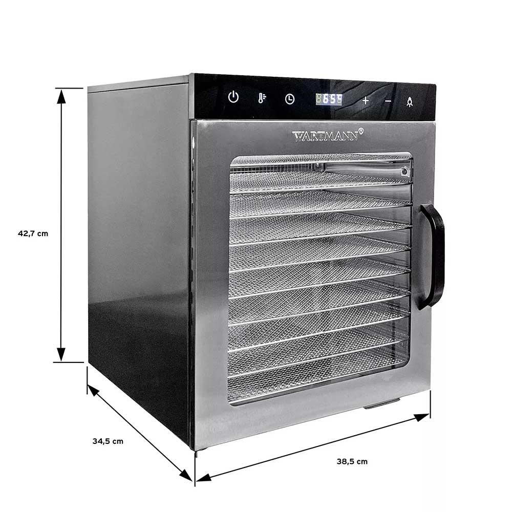 Wartmann WM-2110 DH Edelstahl Dörrautomat Abmessungen Wartmann WM-2110 DH Edelstahl Dörrautomat Abmessungen