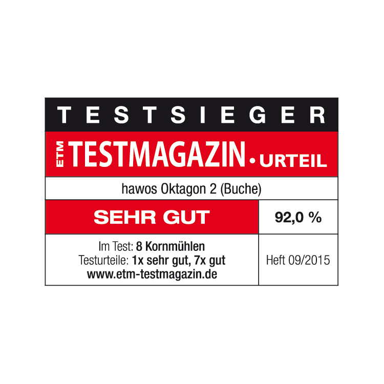 Testsieger Getreidemühle hawos Oktagon 2