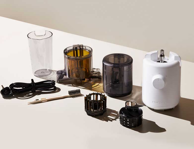 Lieferumfang des Hurom H310A Entsafters Lieferumfang des Hurom H310A Entsafters