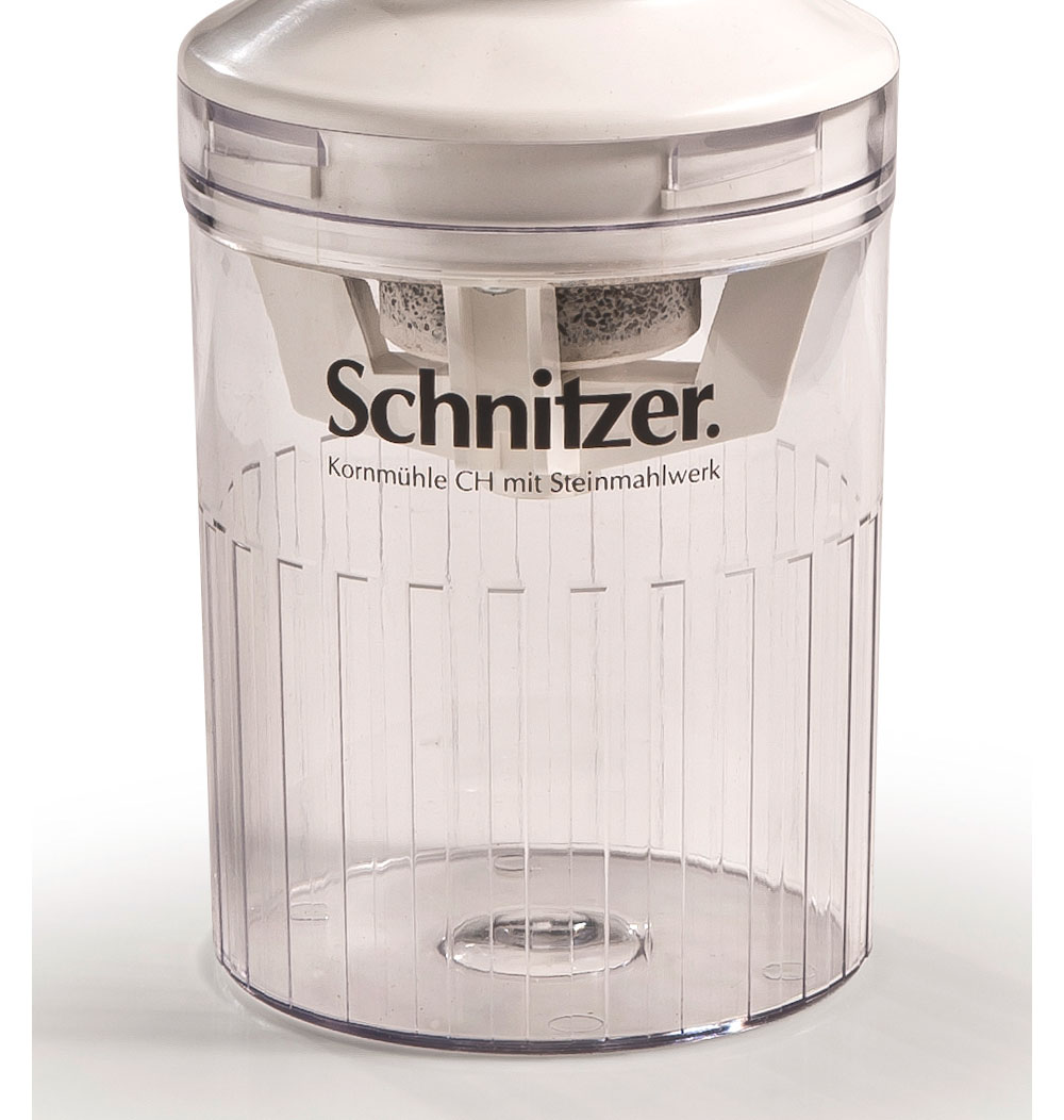 Mehlauffangbehälter der Handgetreidemühle Schnitzer CH Mehlauffangbehälter der Handgetreidemühle Schnitzer CH