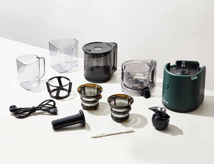 Lieferumfang des Hurom H320N Slow Juicer Lieferumfang des Hurom H320N Slow Juicer