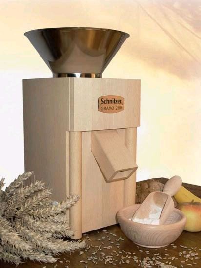 Schnitzer Grano 200 Getreidemühle mit Edelstahltrichter Schnitzer Grano 200 Getreidemühle mit Edelstahltrichter