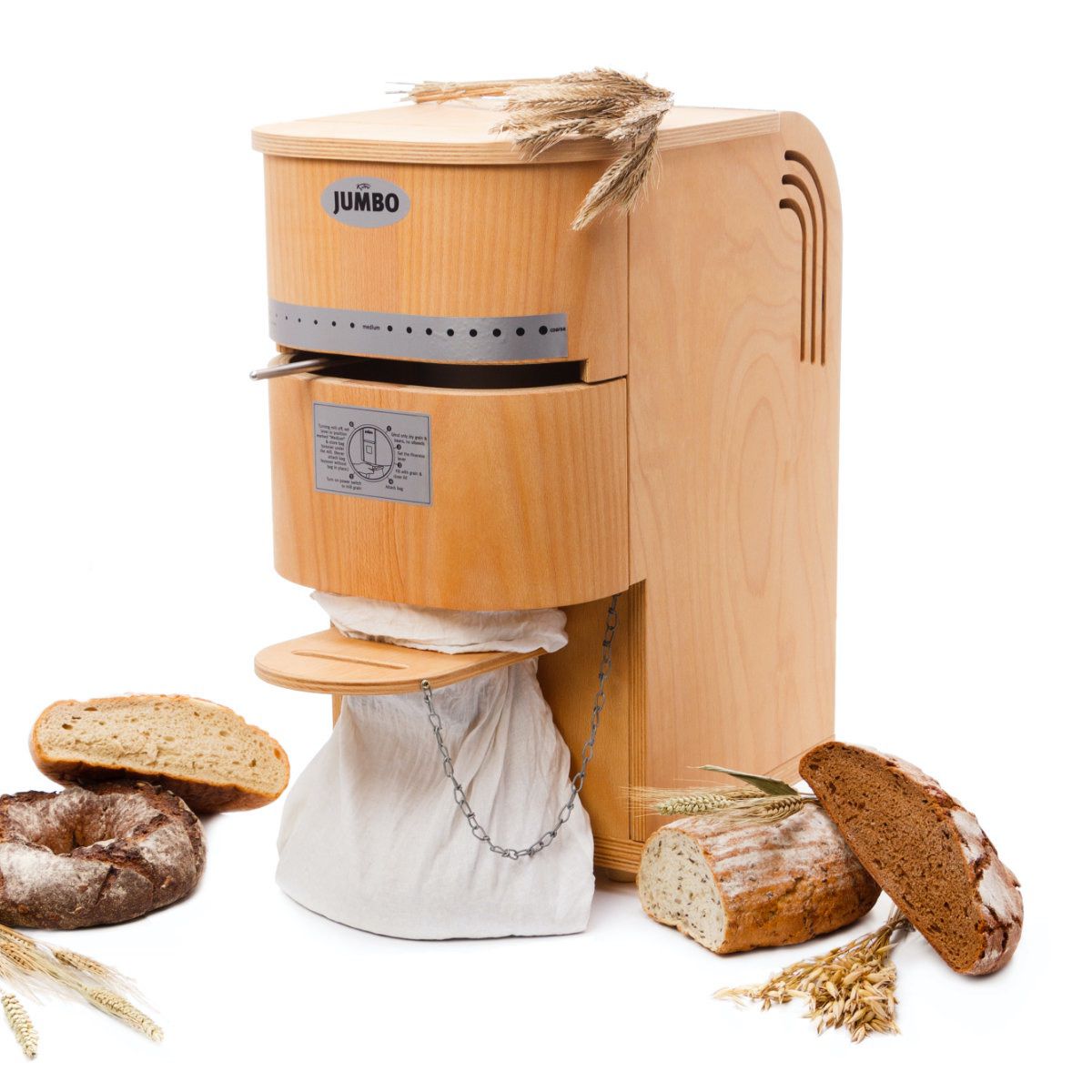 Komo Jumbo Profi-Getreidemühle für den Einsatz im Laden, Großküche, Reformhaus Komo Jumbo Profi-Getreidemühle für den Einsatz im Laden, Großküche, Reformhaus