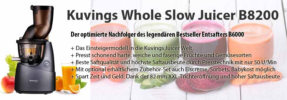 Features Kuvings Whole Slow Juicer B8200 Features Kuvings Whole Slow Juicer B8200