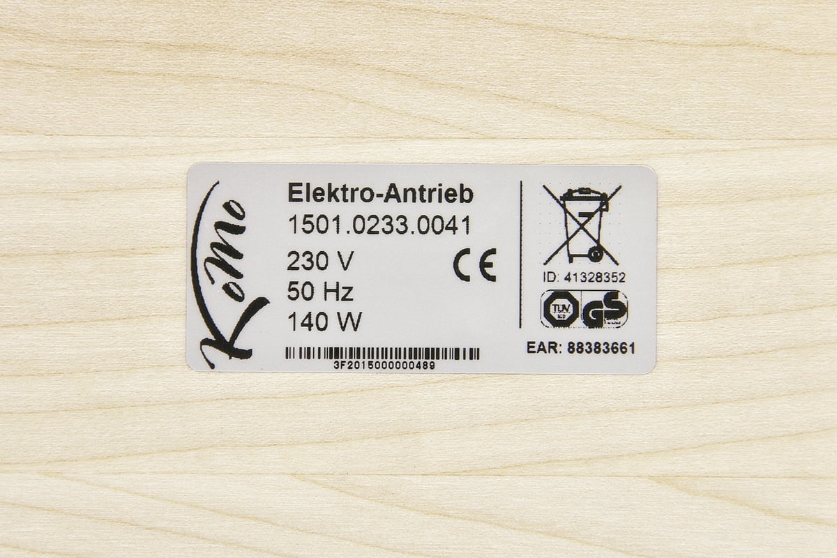 KoMo Elektroantrieb für KoMo Handmühle - Typenschild