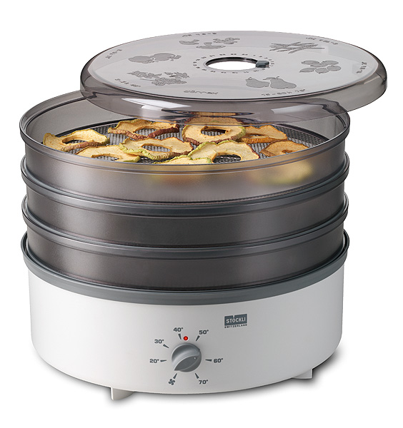 Stöckli Dörrex ohne Timer und mit Edelstahlgittern - Apfelringe dörren Stöckli Dörrex ohne Timer und mit Edelstahlgittern - Apfelringe dörren