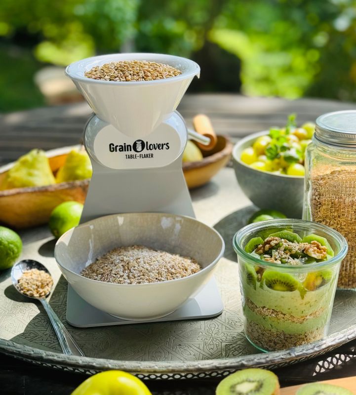 Frische Frühstücksflocken überall genießen mit dem Grainlovers Tableflaker Frische Frühstücksflocken überall genießen mit dem Grainlovers Tableflaker