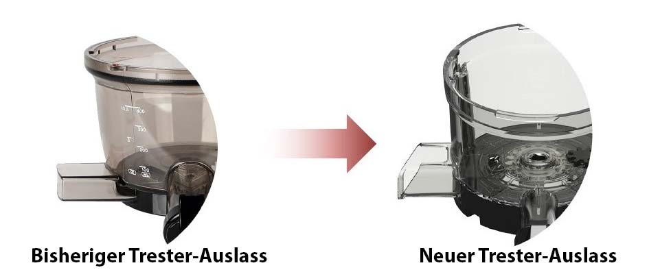 Neuer optimierter Tresterauslass des Kuvings REVO830 Neuer optimierter Tresterauslass des Kuvings REVO830