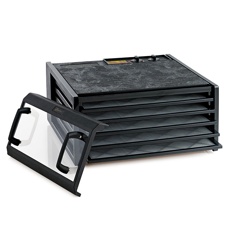 Excalibur Dörrautomat mit 5 Einschüben und Timer Seitenansicht Excalibur Dörrautomat mit 5 Einschüben und Timer Seitenansicht